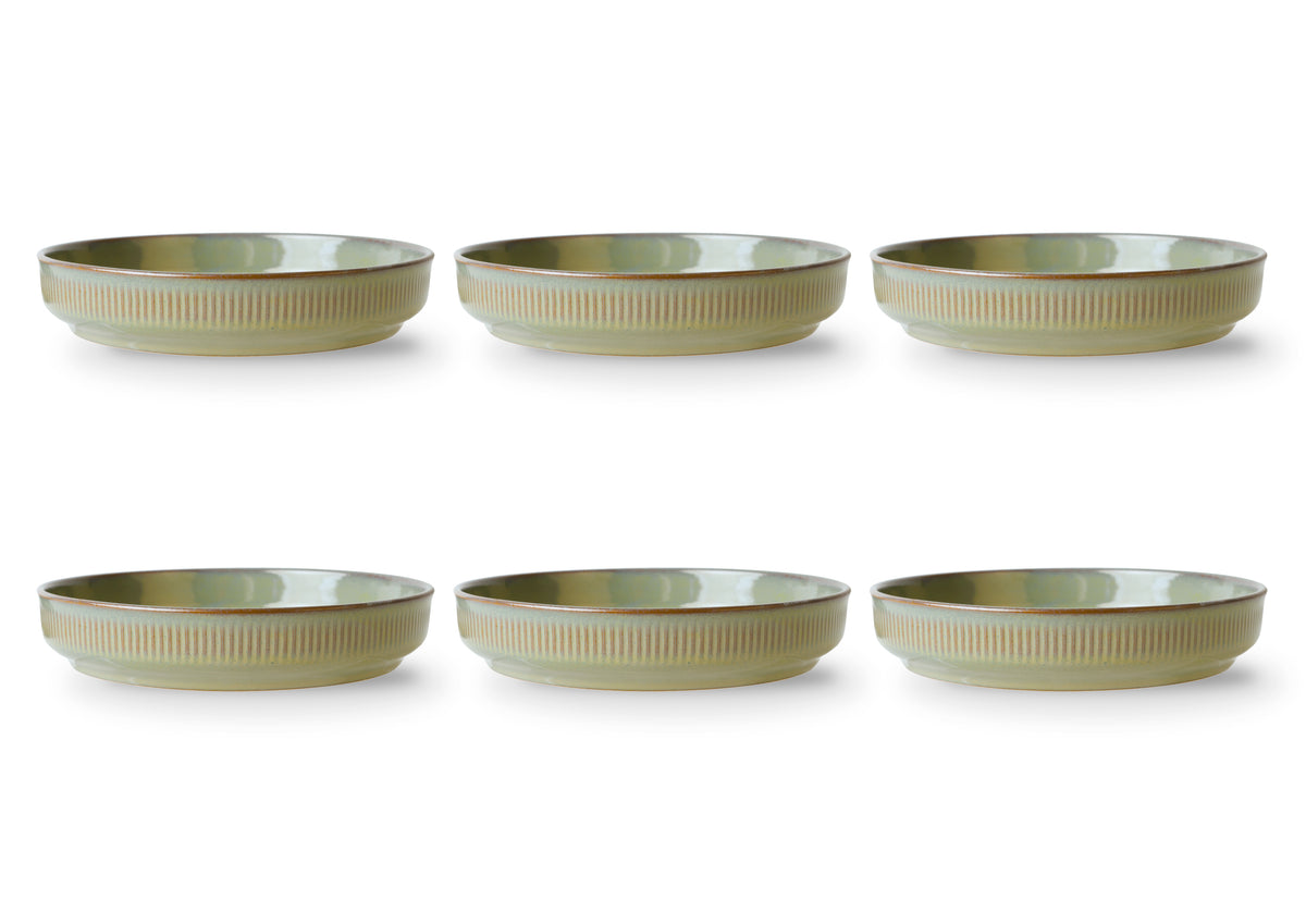 Assiette creuse Ø22,5cm - 6 pièces - collection REED - Forest