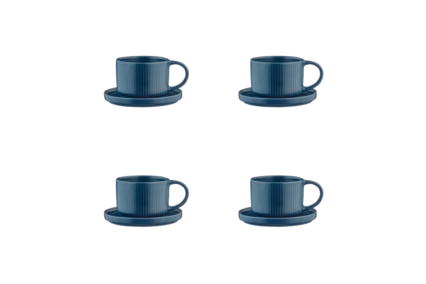 Tasse SCANDI 15cl et soucoupe Ø12cm - 8 pièces - Marine