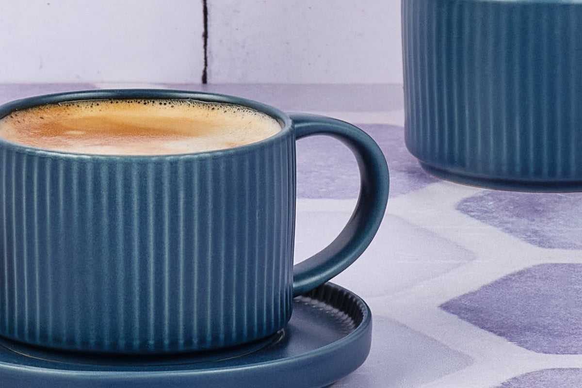 Tasse SCANDI 15cl et soucoupe Ø12cm - 8 pièces - Marine