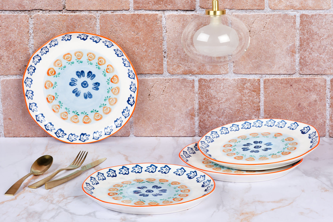 Assiette NAPOLI Ø27cm - 4 pièces - Agrume