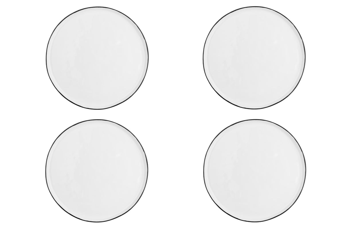 Assiette PURE Ø27,5cm - 4 pièces - Blanc Neige