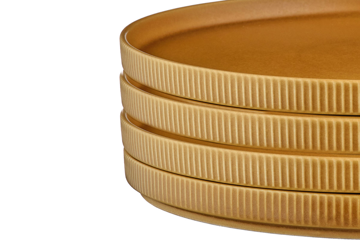 Assiette SCANDI Ø27,5cm - 4 pièces - Ocre