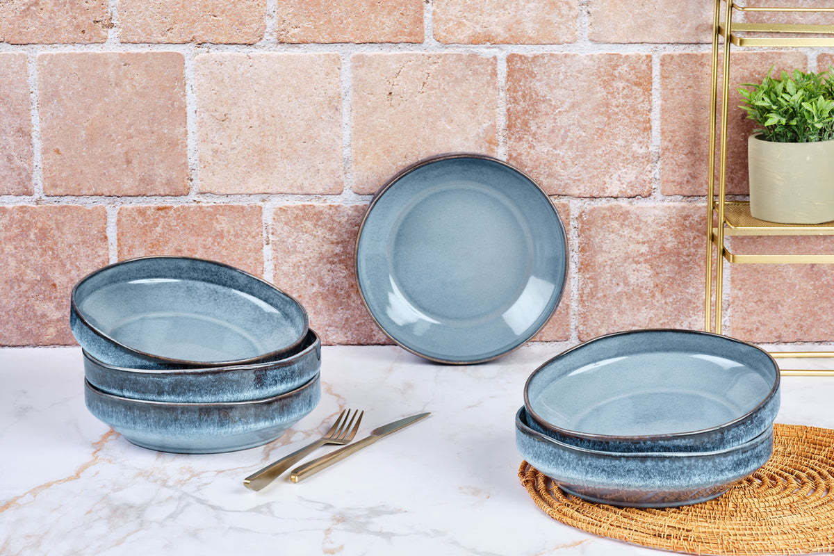 Assiette creuse GENESIS Ø21cm - 6 pièces - Mer