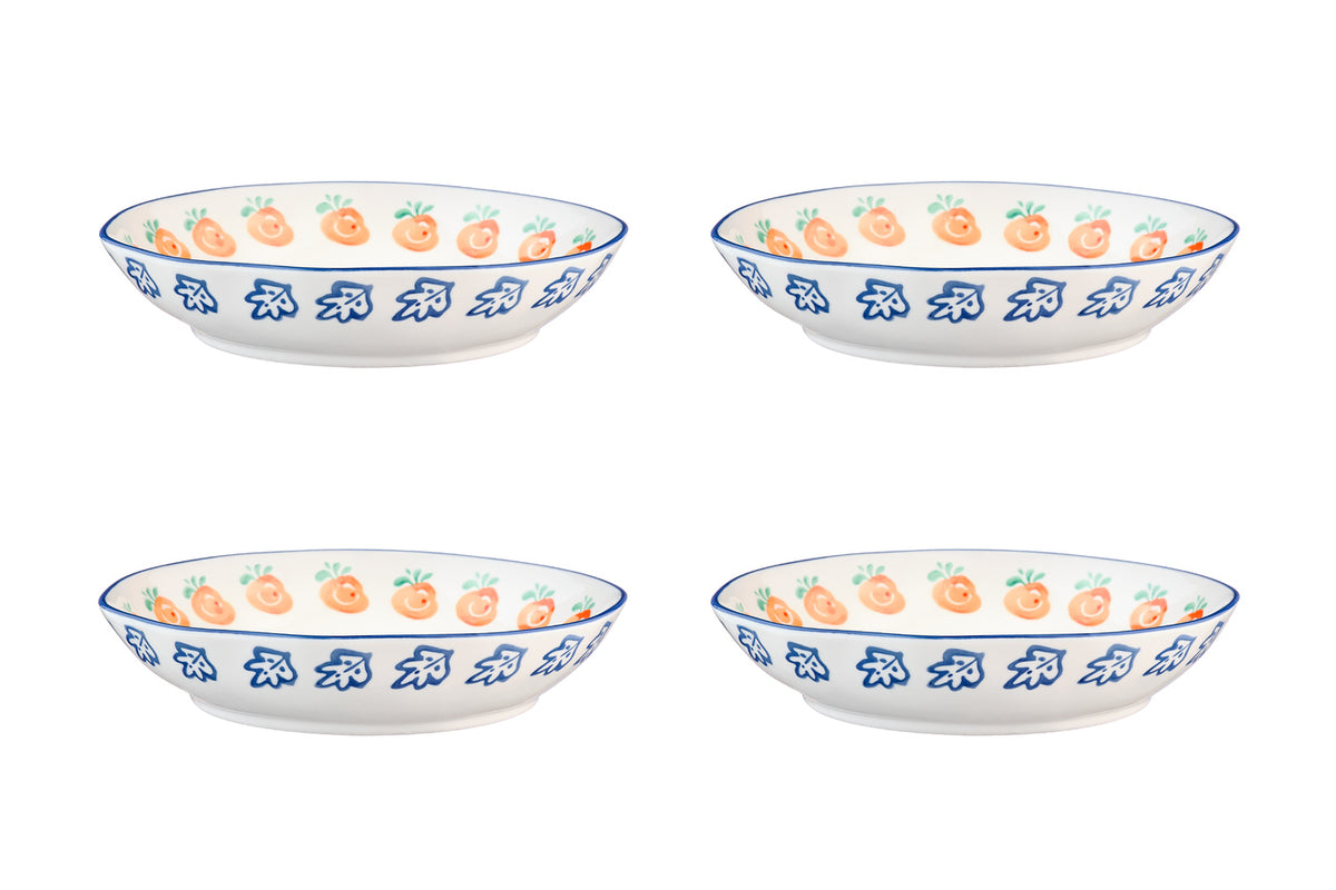 Assiette creuse NAPOLI Ø21,5cm - 4 pièces - Agrume