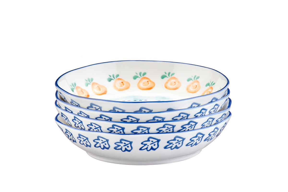 Assiette creuse NAPOLI Ø21,5cm - 4 pièces - Agrume