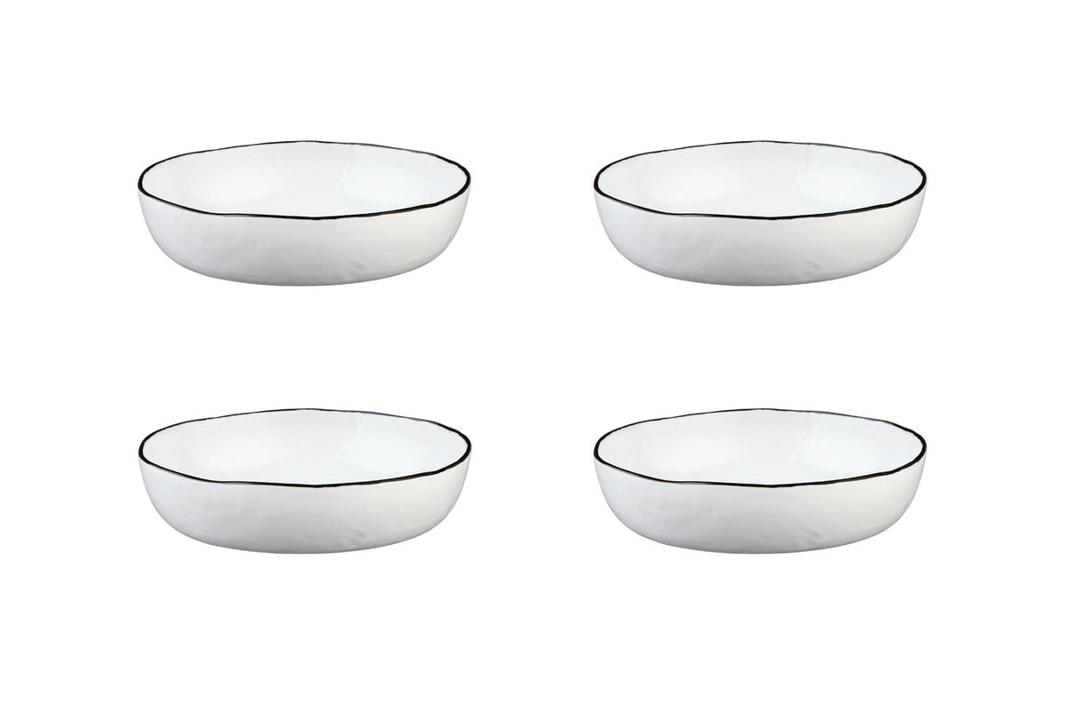 Assiette creuse PURE Ø21,5cm - 4 pièces - Blanc Neige