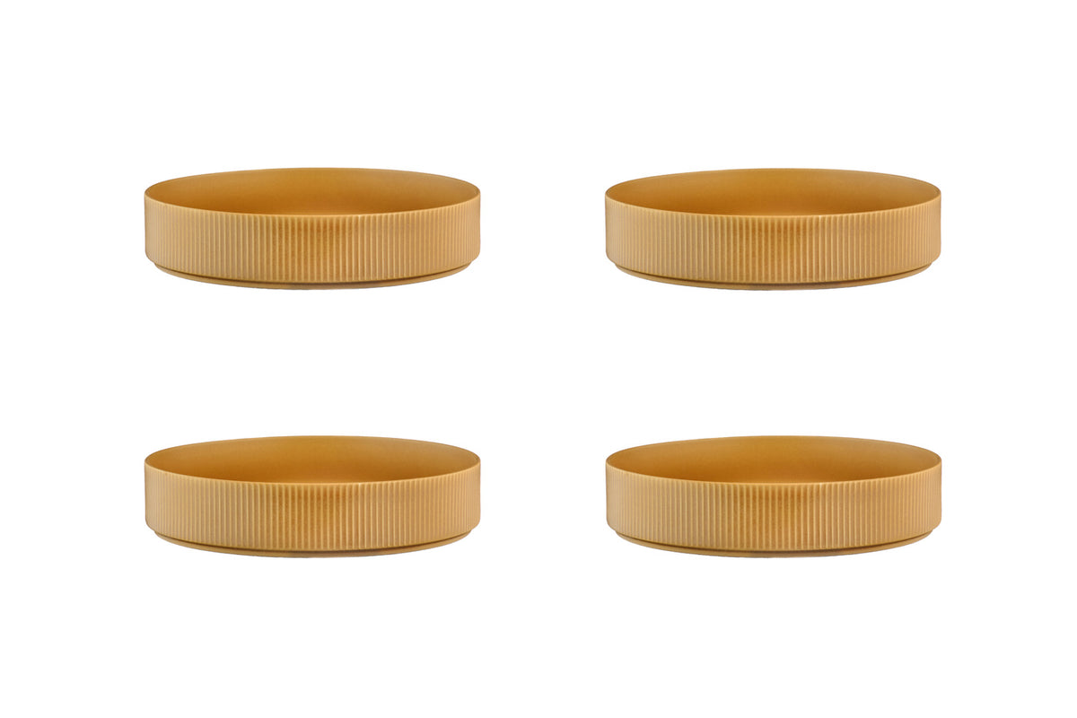 Assiette creuse SCANDI Ø21,5cm - 4 pièces - Ocre