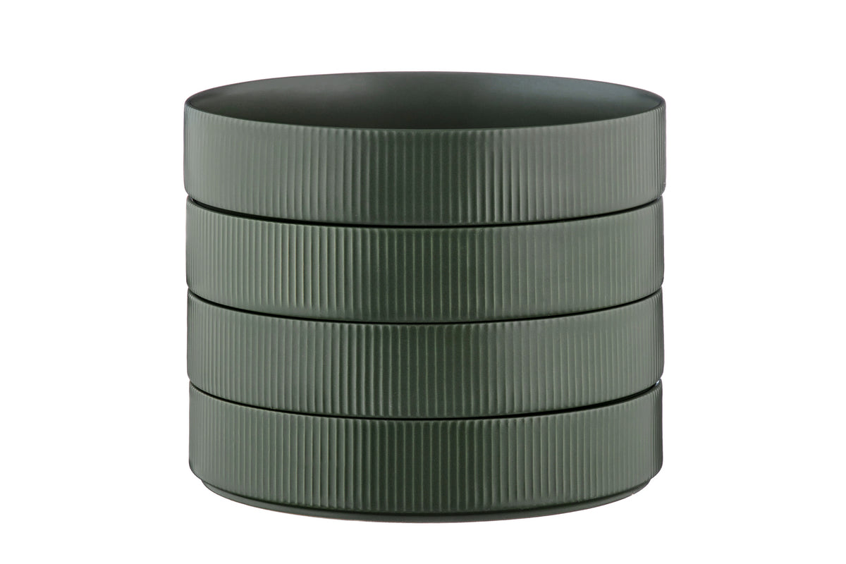 Assiette creuse SCANDI Ø21,5cm - 4 pièces - Olive