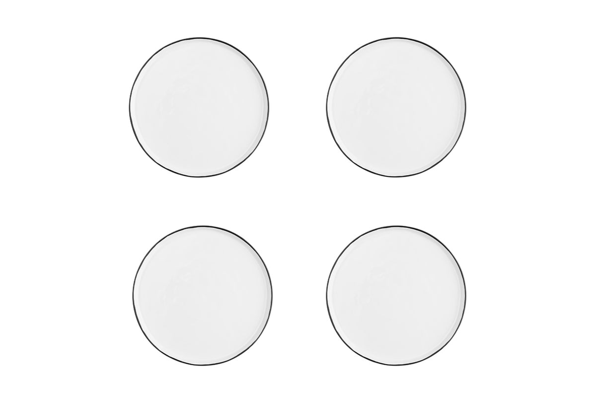Assiette PURE Ø21,5cm - 4 pièces - Blanc Neige