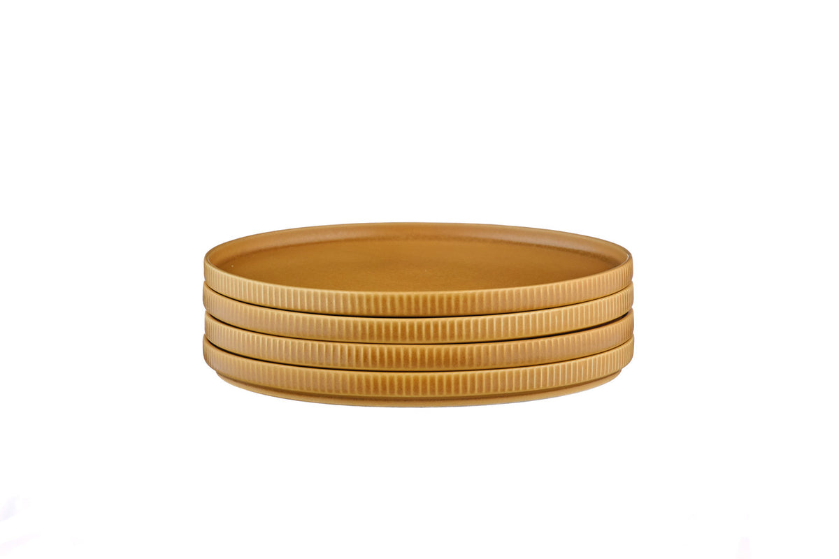 Assiette SCANDI Ø21,5cm - 4 pièces - Ocre