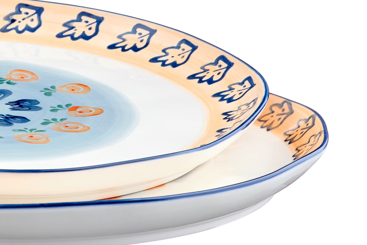 Plateau de service NAPOLI Ø30cm - 2 pièces - Agrume