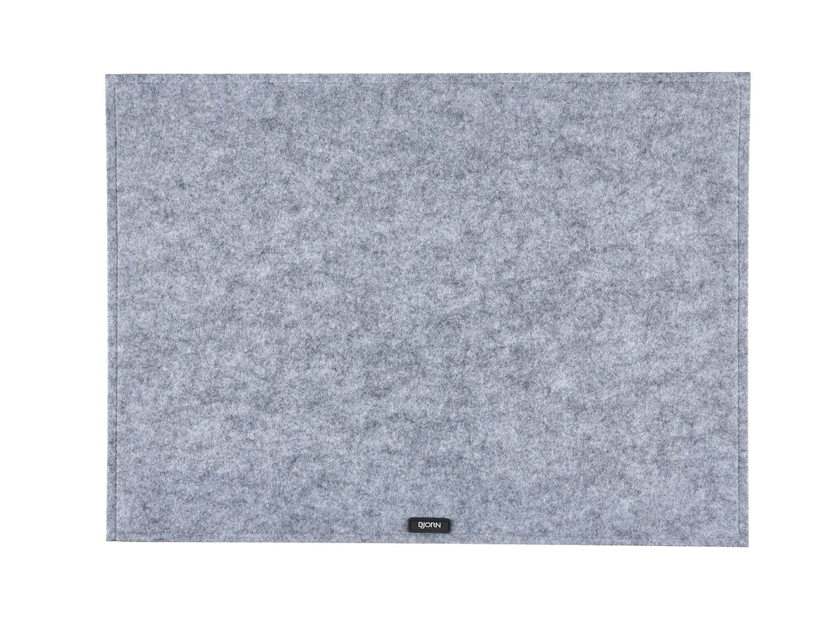 Set de table rectangulaire - 6 pièces - Feutre recyclé gris