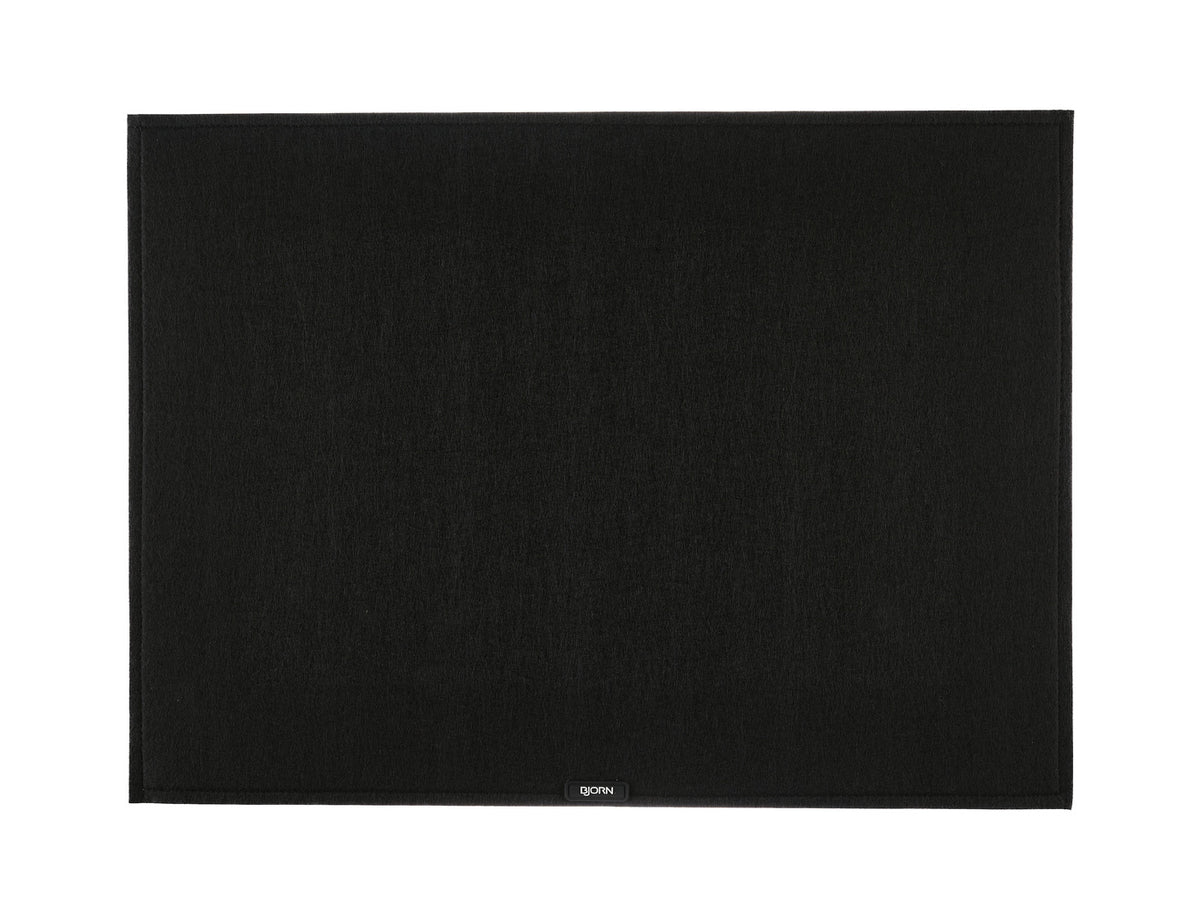 Set de table rectangulaire - 6 pièces - Feutre recyclé noir