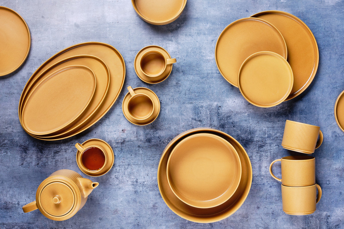 Service Les Essentiels SCANDI - 12 pièces - Ocre