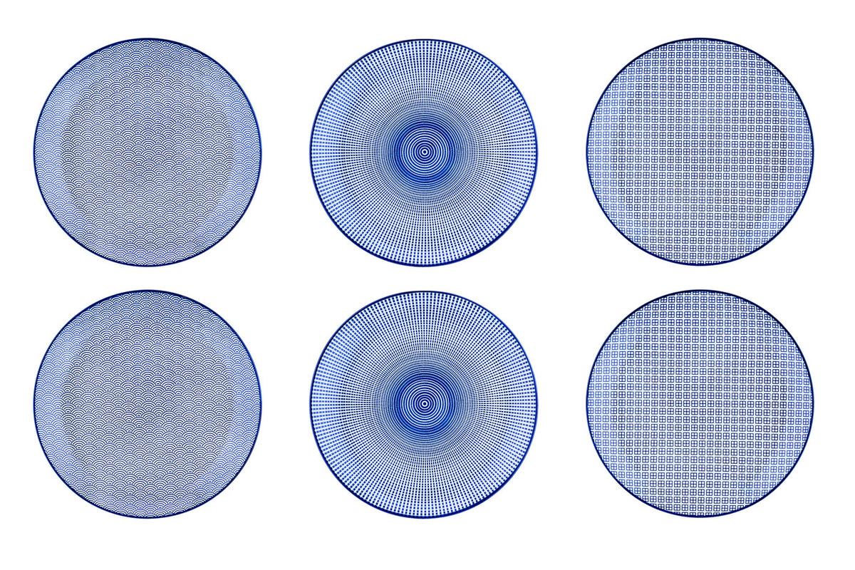 Assiette PATTERN Ø26cm - 6 pièces - Dark blue