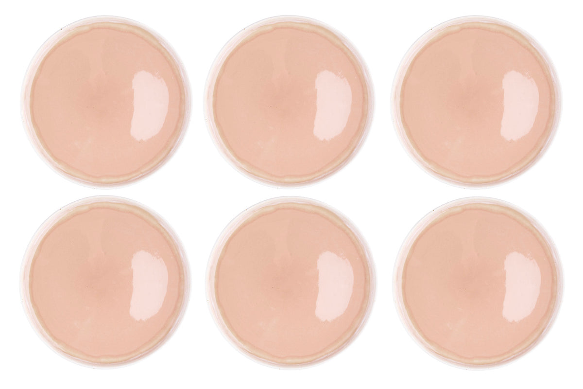 Assiette OXYGEN Ø27cm - 6 pièces - Rose poudre
