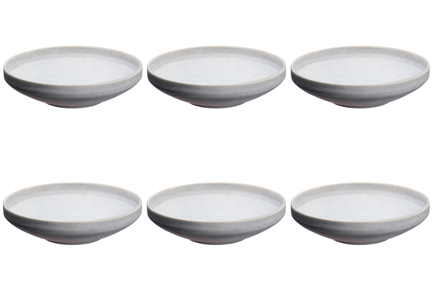 Assiette creuse STONE Ø20cm - 6 pièces - Gris lune