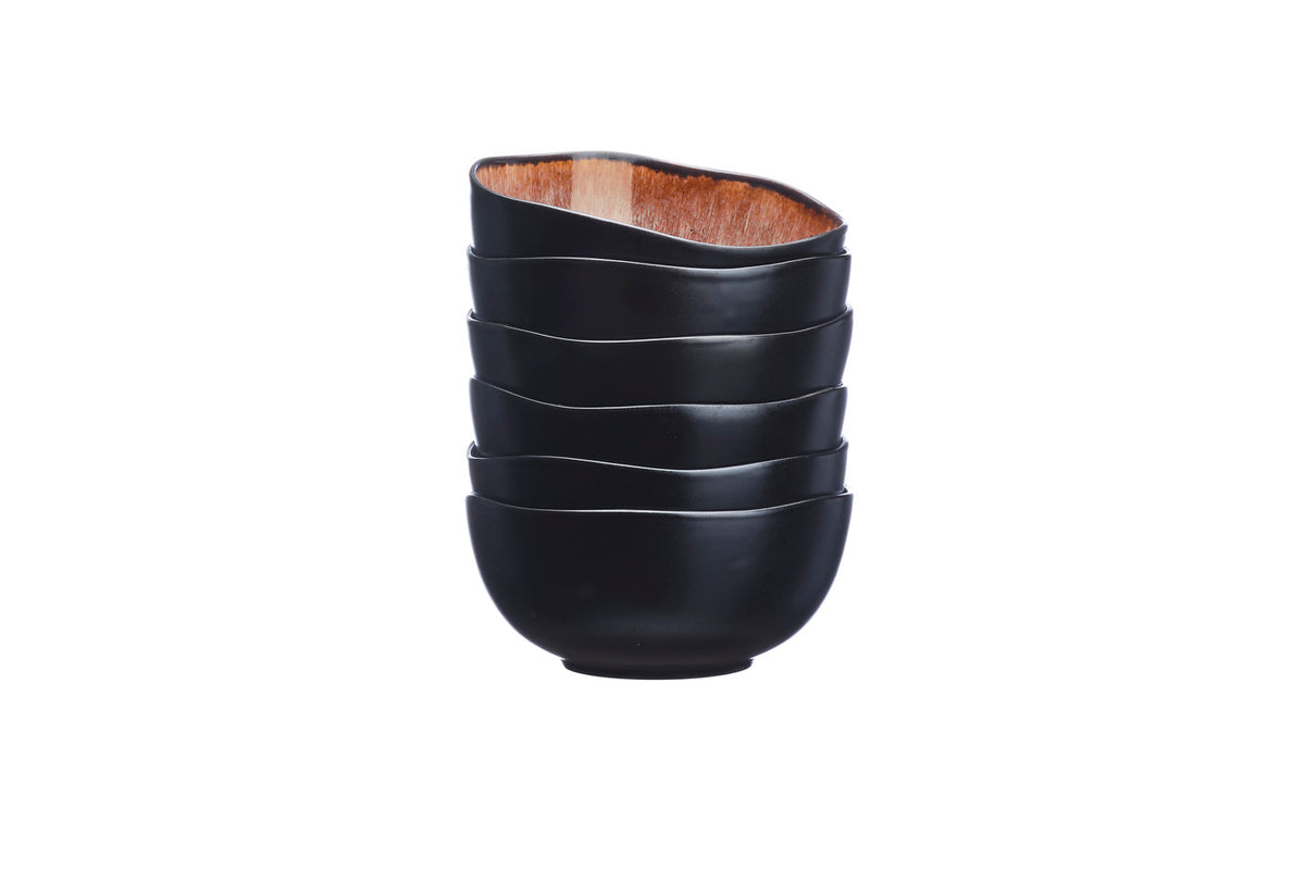 Bol IRIS Ø12cm - 6 pièces - Marron sauvage