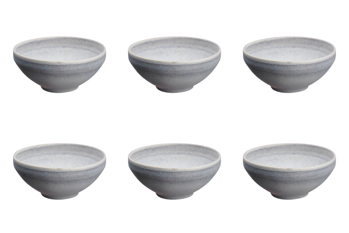 Bol STONE Ø15cm - 6 pièces - Gris lune