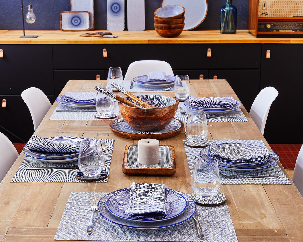 Assiette PATTERN Ø21cm - 6 pièces - Dark blue