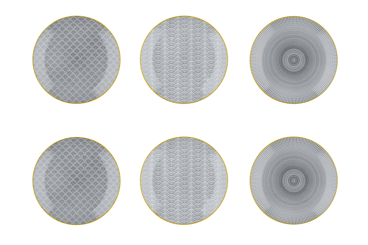 Assiette PATTERN Ø21cm - 6 pièces - Eclipse