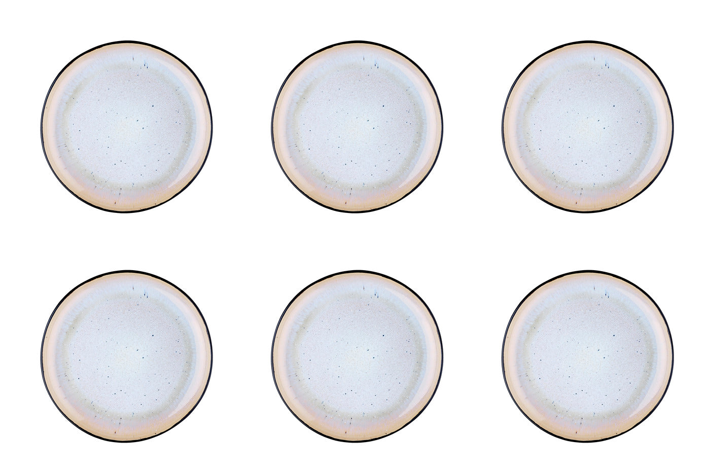 Assiette IRIS Ø21,5cm - 6 pièces - Blanc ivoire