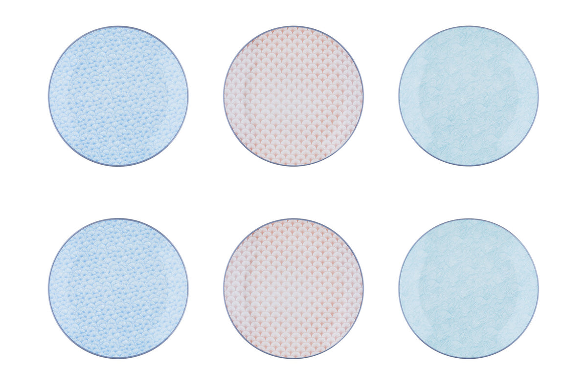 Assiette PATTERN Ø21cm - 6 pièces - Pastel
