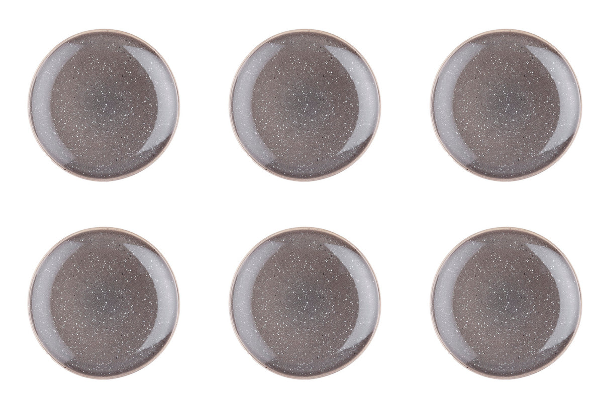 Assiette STELLAR Ø22cm - 6 pièces - Gris béton