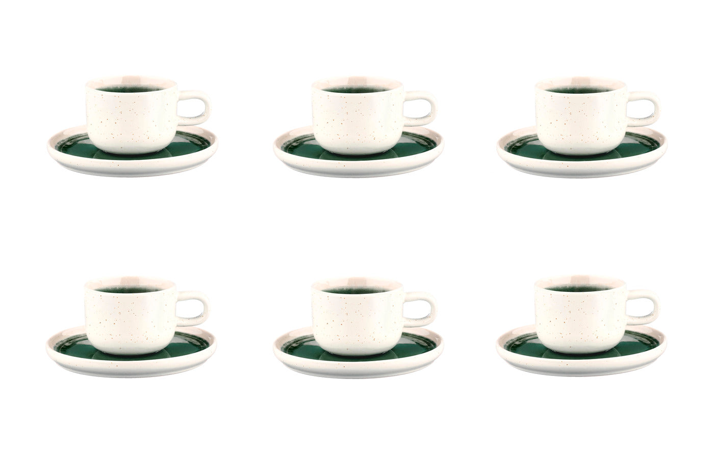 Tasse 20cl et soucoupe Ø15cm OXYGEN - 12 pièces - Vert de gris