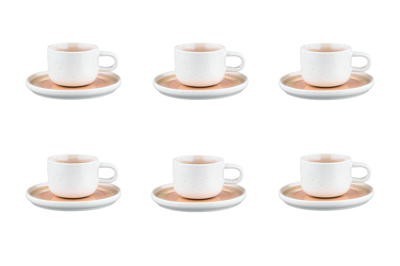 Tasse 20cl et soucoupe Ø15cm OXYGEN - 12 pièces - Rose poudre