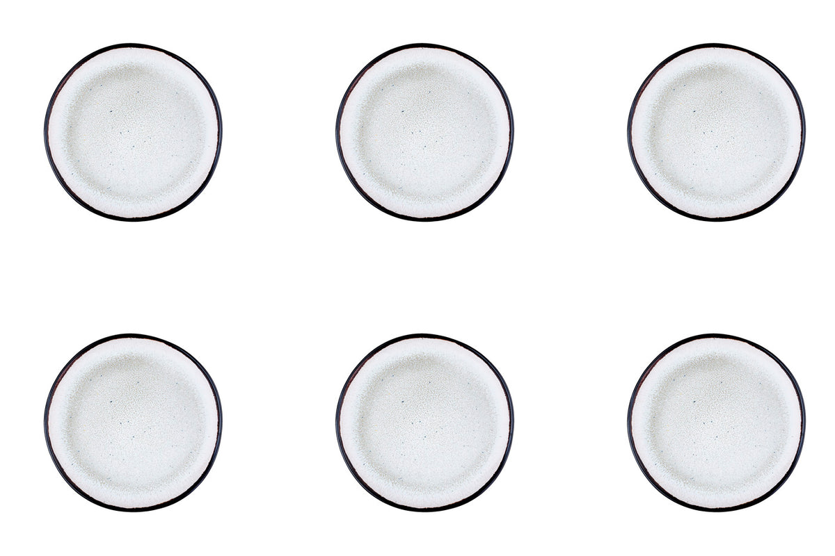 Assiette IRIS Ø16cm - 6 pièces - Blanc ivoire