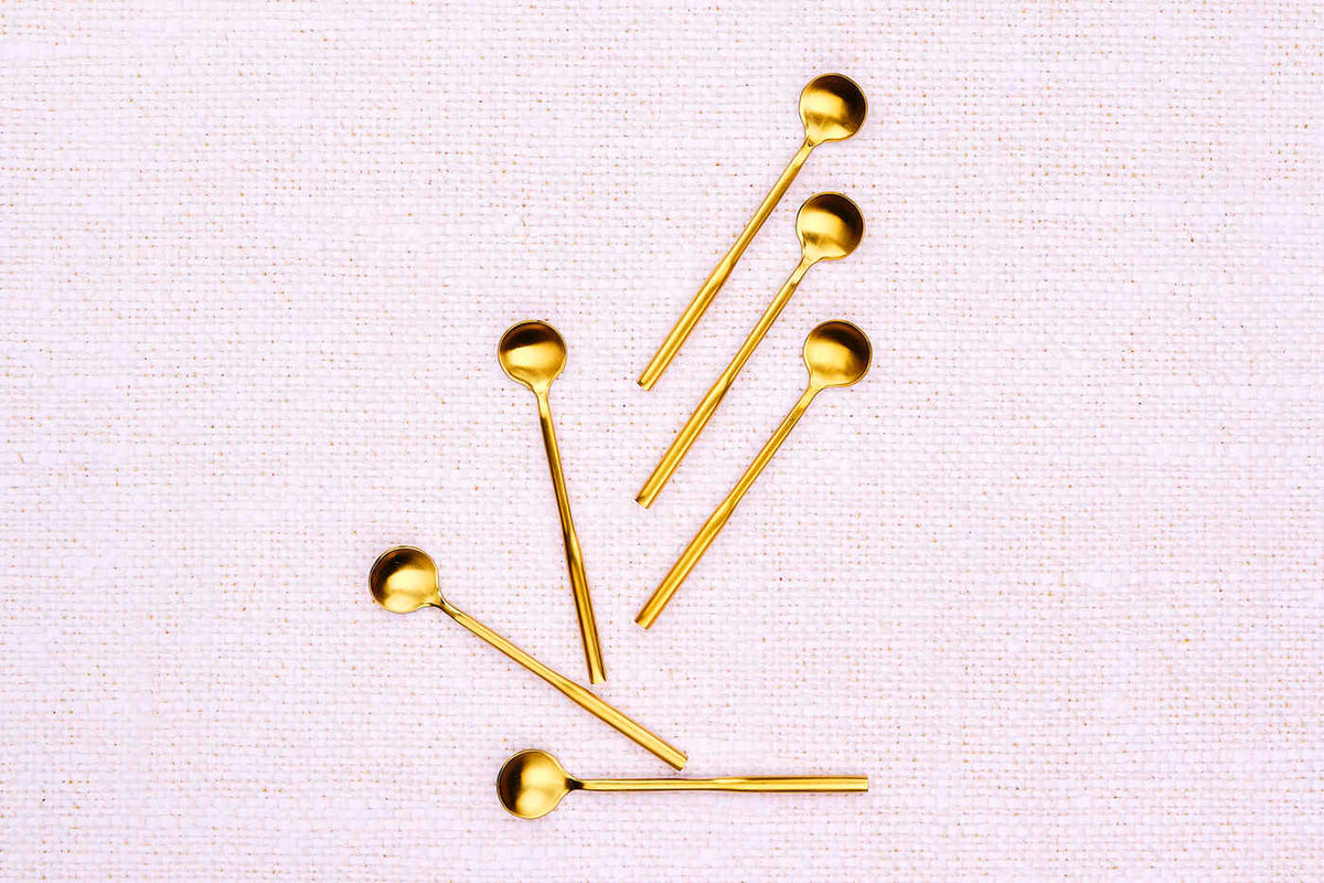 Coffret 6 petites cuillères ABEL - Gold