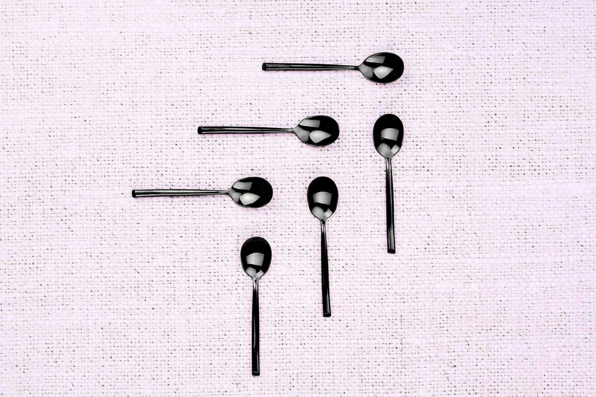 Coffret 6 petites cuillères KNUT - Black