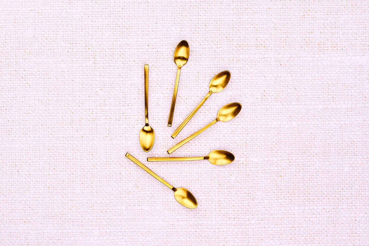 Coffret 6 petites cuillères OLAF - Gold