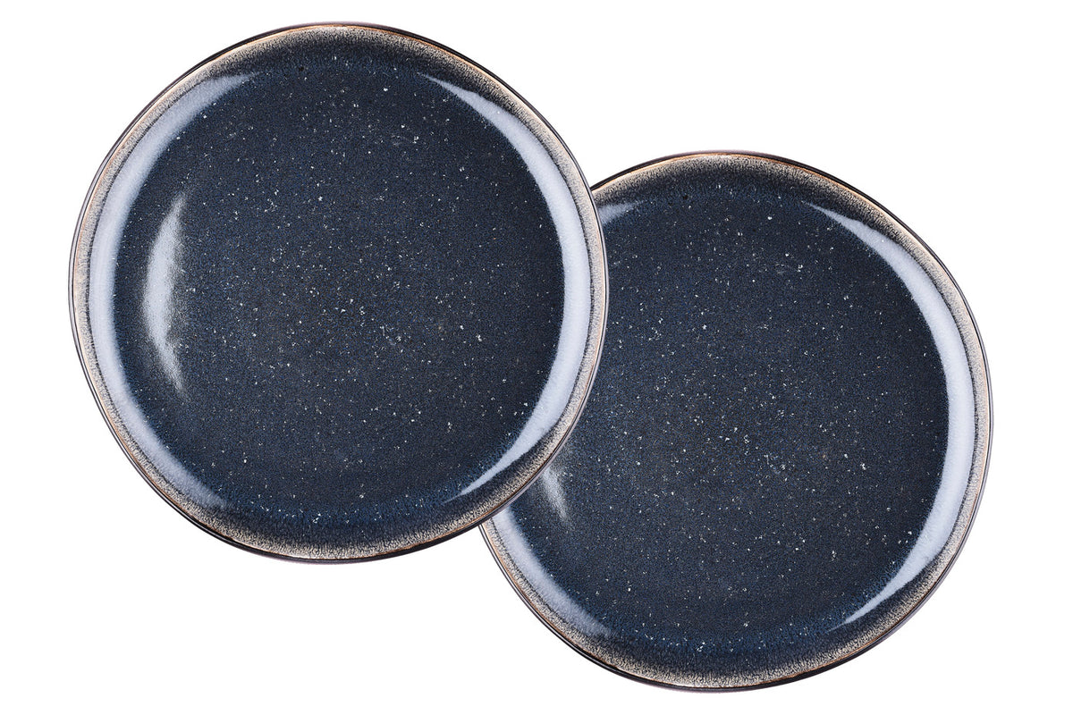 Plateau de service IRIS Ø32cm - 2 pièces - Bleu nuit