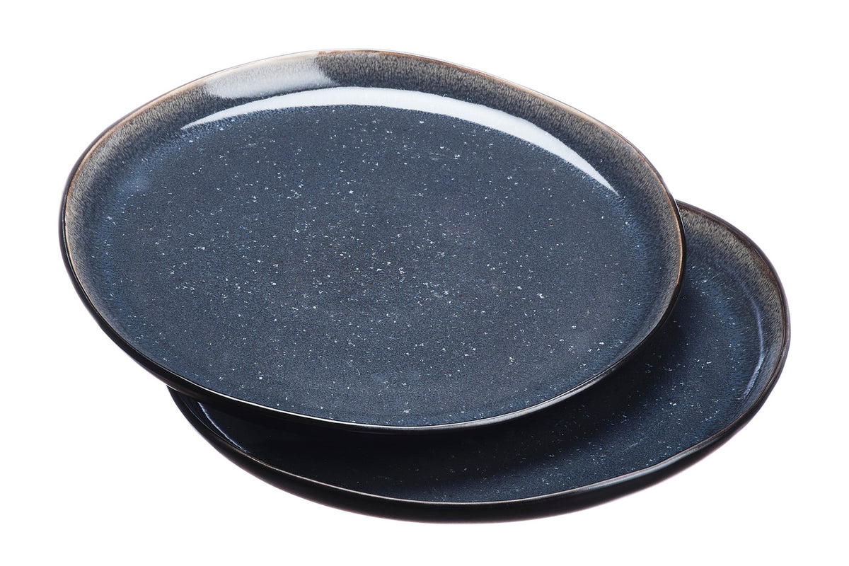 Plateau de service IRIS Ø32cm - 2 pièces - Bleu nuit