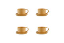 Tasse SCANDI 15cl et soucoupe Ø12cm - 8 pièces - Ocre