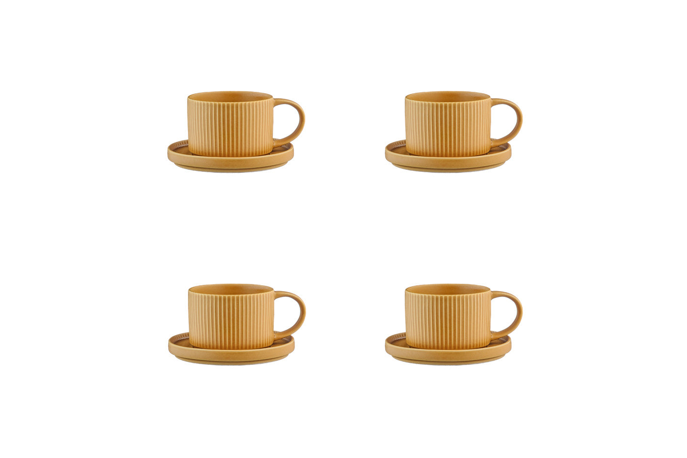 Tasse SCANDI 15cl et soucoupe Ø12cm - 8 pièces - Ocre