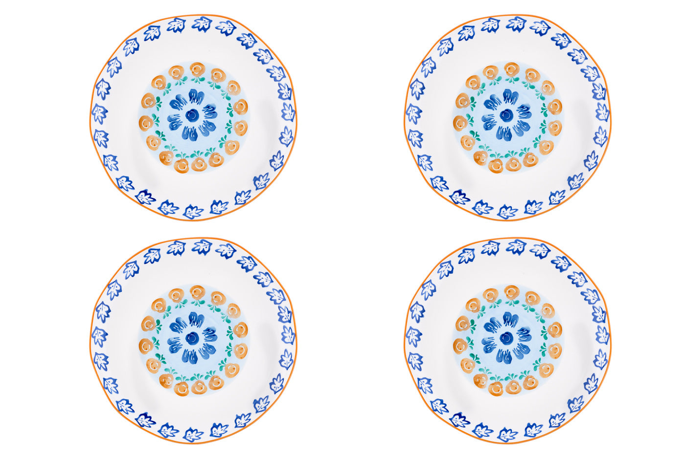 Assiette NAPOLI Ø27cm - 4 pièces - Agrume