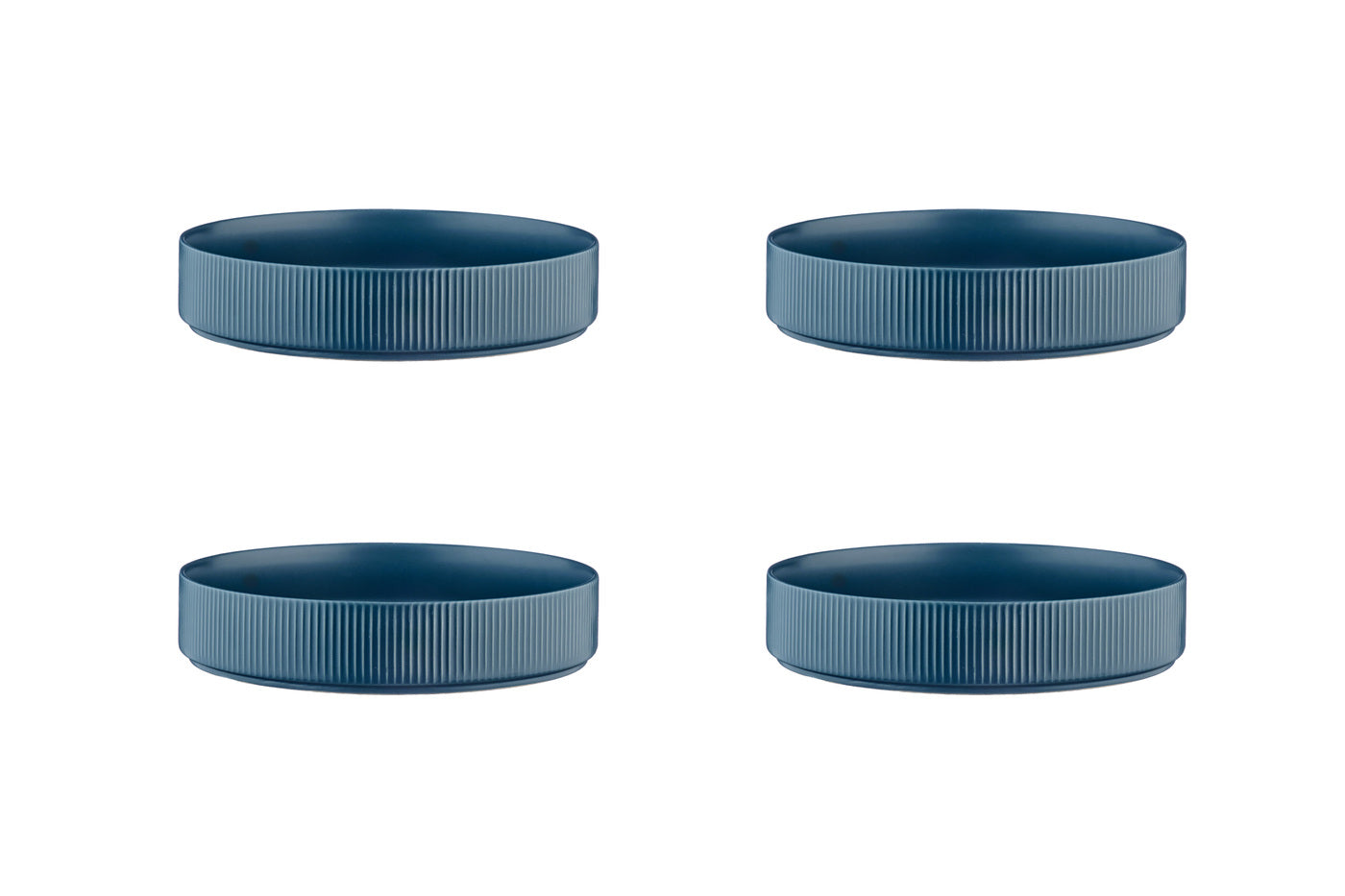 Assiette creuse SCANDI Ø21,5cm - 4 pièces - Marine