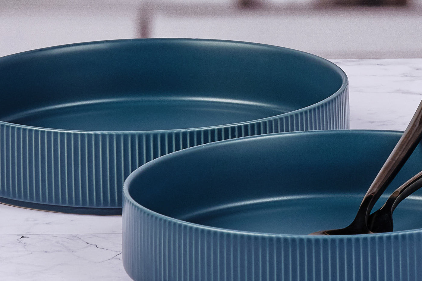 Assiette creuse SCANDI Ø21,5cm - 4 pièces - Marine