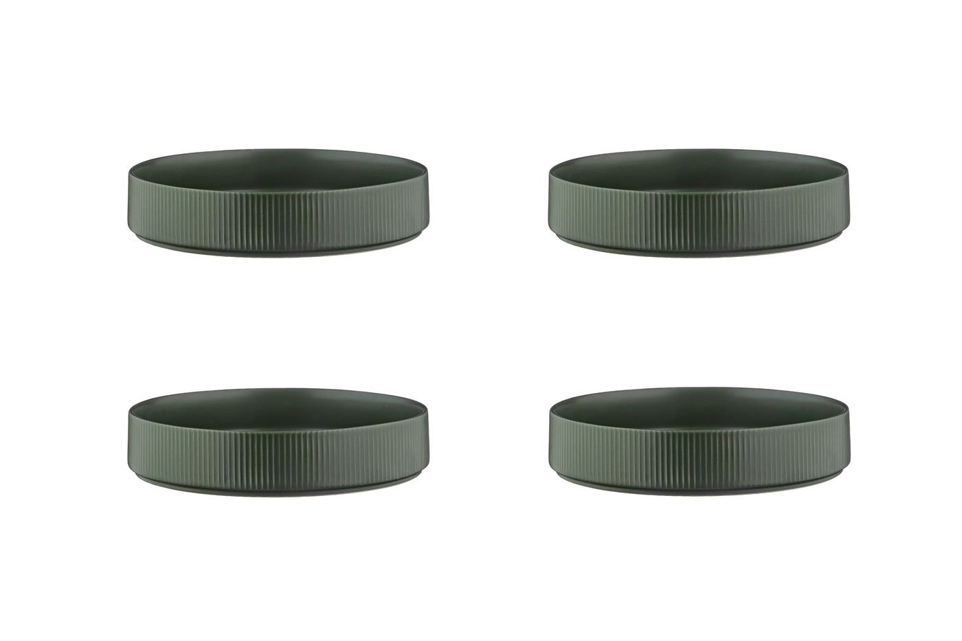Assiette creuse SCANDI Ø21,5cm - 4 pièces - Olive