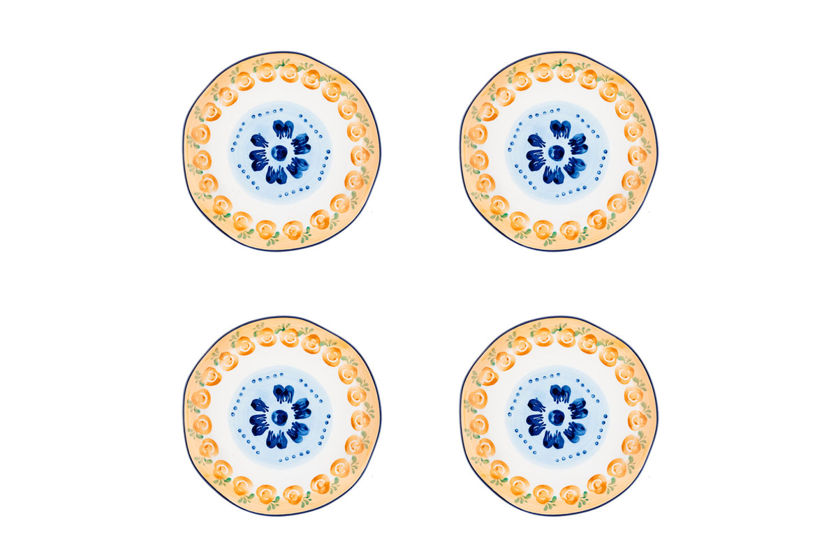 Assiette NAPOLI Ø20cm - 4 pièces - Agrume