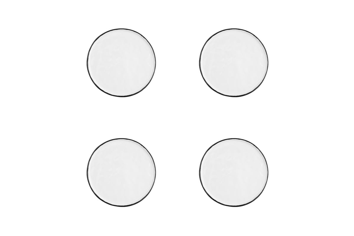 Assiette PURE Ø16,5cm - 4 pièces - Blanc Neige