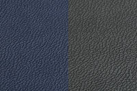 Sous-verre curve réversible - 6 pièces - Cuir recyclé bleu nuit et gris anthracite
