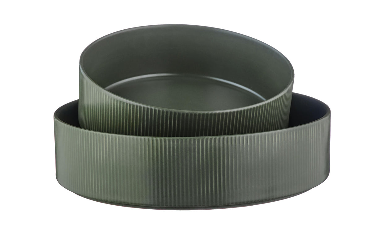 Saladier SCANDI Ø21,5cm et Ø27,5cm - 2 pièces - Olive