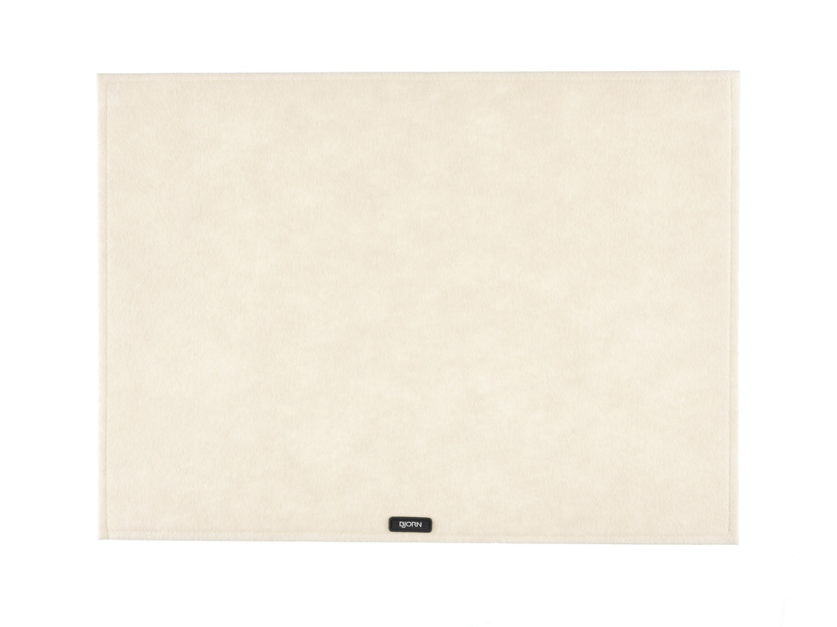 Set de table rectangulaire - 6 pièces - Feutre recyclé beige