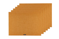 Set de table rectangulaire - 6 pièces - Feutre recyclé marron