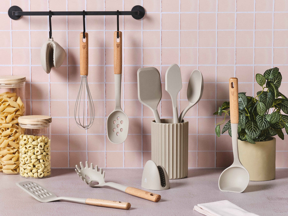 Couverts à salade en bois et silicone GUNNAR