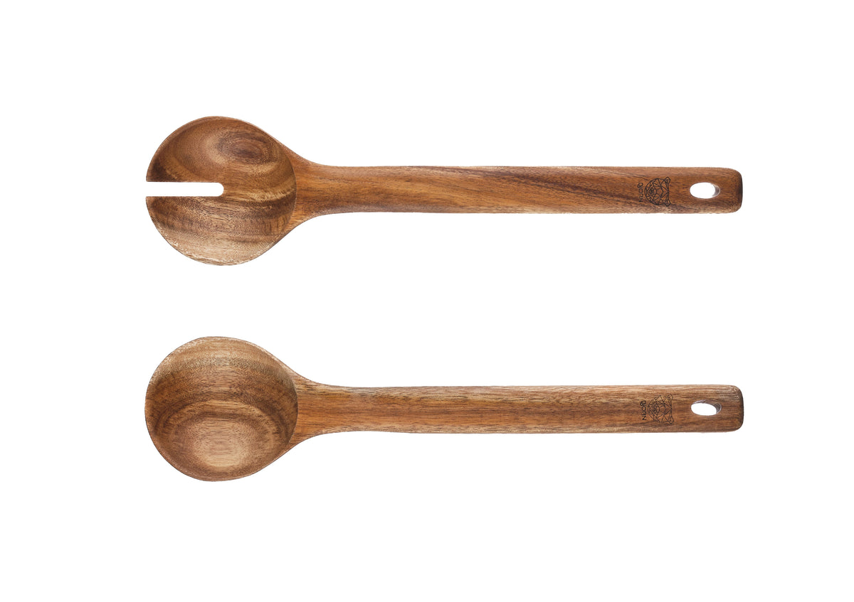 Couverts à salade en bois d'acacia OLLE